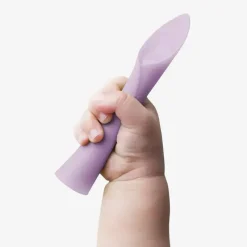 Ola Baby Utensils & Accessories|Dishes, Utensils & Food Containers*- 100% Silicone Soft-Tip Training Spoon for Baby Led Weaning, 2pack, Lemon/Lilac