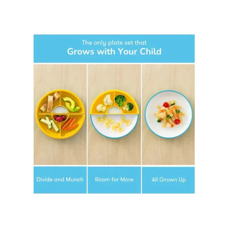 OmieBox Plates & Bowls|Dishes, Utensils & Food Containers*Omie - Toddler Plate With Divider, Green