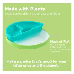 OmieBox Plates & Bowls|Dishes, Utensils & Food Containers*Omie - Toddler Plate With Divider, Green
