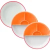 OmieBox Plates & Bowls|Dishes, Utensils & Food Containers*Omie - Toddler Plate With Divider, Pink | 3 plates & 2 dividers