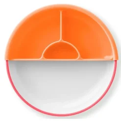 OmieBox Plates & Bowls|Dishes, Utensils & Food Containers*Omie - Toddler Plate With Divider, Pink | 1 plate