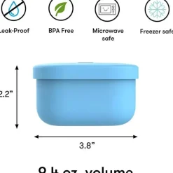 OmieBox Food Jars & Snack Cups|Dishes, Utensils & Food Containers*- Food Storage Containers with Lid Blue