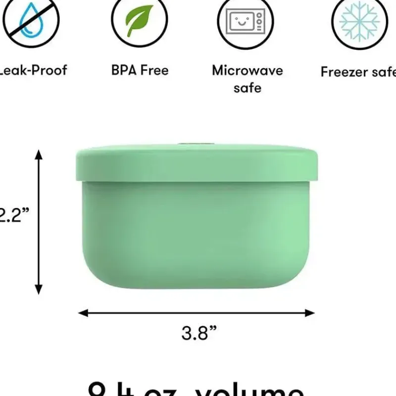 OmieBox Food Jars & Snack Cups|Dishes, Utensils & Food Containers*- Food Storage Containers with Lid, Green