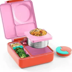OmieBox Lunch Boxes & Bags|Lunch Box*- Insulated Bento Box with Leak Proof Thermos Food Jar, Pink Berry