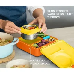 OmieBox Lunch Boxes & Bags|Lunch Box*- Insulated Bento Box with Leak Proof Thermos Food Jar, Sunshine