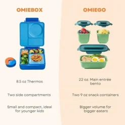 OmieBox Lunch Boxes & Bags|Lunch Box*- Insulated Bento Box with Leak Proof Thermos Food Jar, Sunshine
