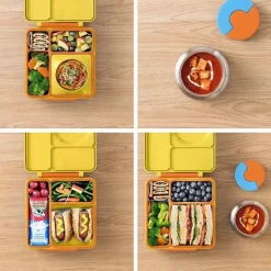 OmieBox Lunch Boxes & Bags|Lunch Box*- Insulated Bento Box with Leak Proof Thermos Food Jar, Sunshine