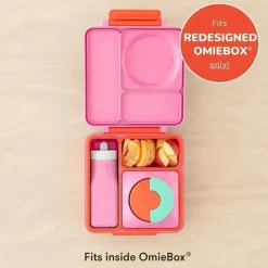OmieBox Straw, Sippy & Training Cups|Dishes, Utensils & Food Containers*- Leak-Proof Silicone Water Bottle, Pink