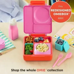 OmieBox Straw, Sippy & Training Cups|Dishes, Utensils & Food Containers*- Leak-Proof Silicone Water Bottle, Pink