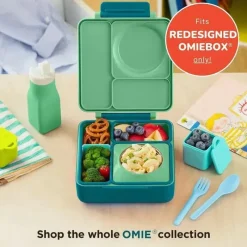 OmieBox Straw, Sippy & Training Cups|Dishes, Utensils & Food Containers*- Leak-Proof Silicone Water Bottle, Green