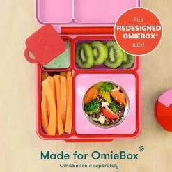 OmieBox Food Jars & Snack Cups|Dishes, Utensils & Food Containers*- 2Pk Leakproof Dips Containers To Go, Yellow/Red
