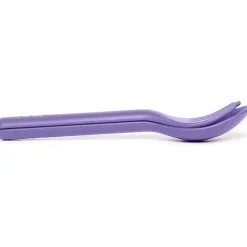 OmieBox Utensils & Accessories|Dishes, Utensils & Food Containers*- 2Pk Plastic Reusable Fork & Spoon Silverware with Pod for Kids, Purple Plum