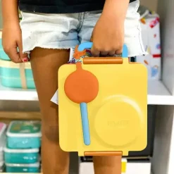 OmieBox Utensils & Accessories|Dishes, Utensils & Food Containers*- 2Pk Plastic Reusable Fork & Spoon Silverware with Pod for Kids, Sunrise