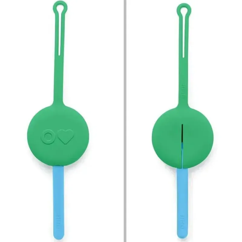 OmieBox Utensils & Accessories|Dishes, Utensils & Food Containers*- 2Pk Plastic Reusable Fork & Spoon Silverware with Pod for Kids, Mint Green