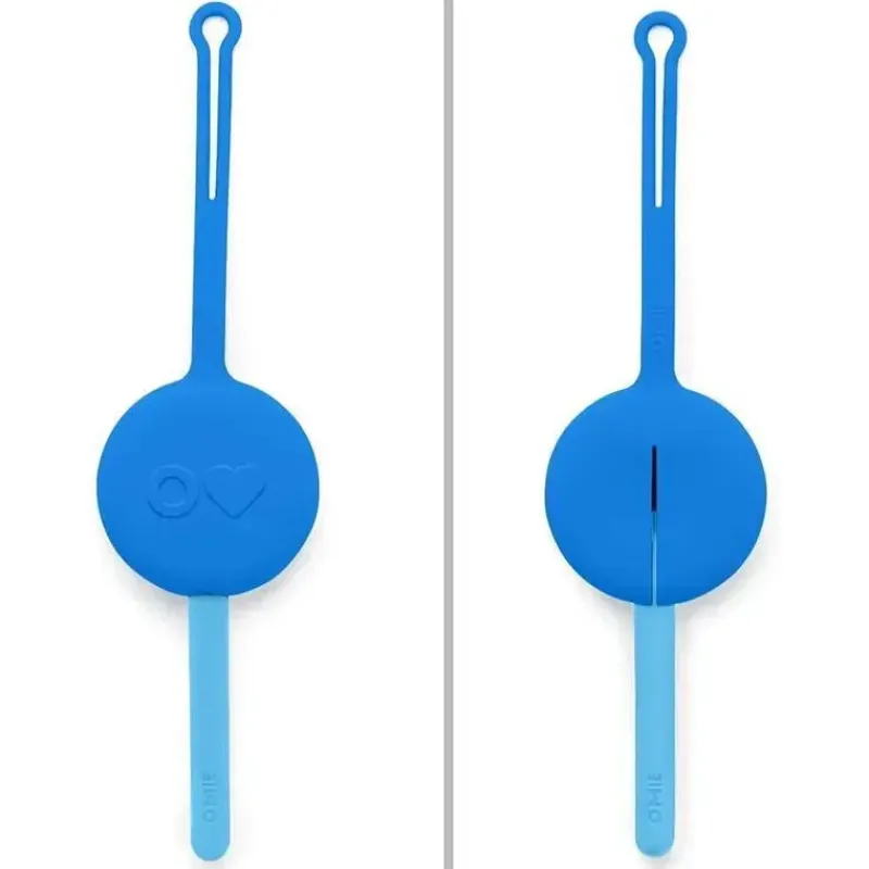 OmieBox Utensils & Accessories|Dishes, Utensils & Food Containers*- 2Pk Plastic Reusable Fork & Spoon Silverware with Pod for Kids, Capri Blue