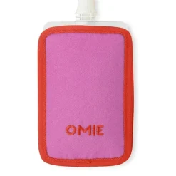 OmieBox Straw, Sippy & Training Cups|Dishes, Utensils & Food Containers*- Pouch Cooler, Freezable Insulated Sleeve, Pink
