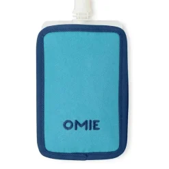 OmieBox Straw, Sippy & Training Cups|Dishes, Utensils & Food Containers*- Pouch Cooler, Freezable Insulated Sleeve, Blue