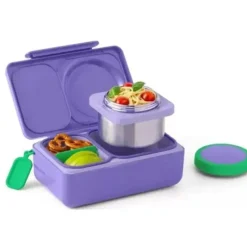 OmieBox Lunch Box|Dishes, Utensils & Food Containers*- Up Carton Bento Box, Galaxy Purple