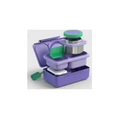OmieBox Lunch Box|Dishes, Utensils & Food Containers*- Up Carton Bento Box, Galaxy Purple