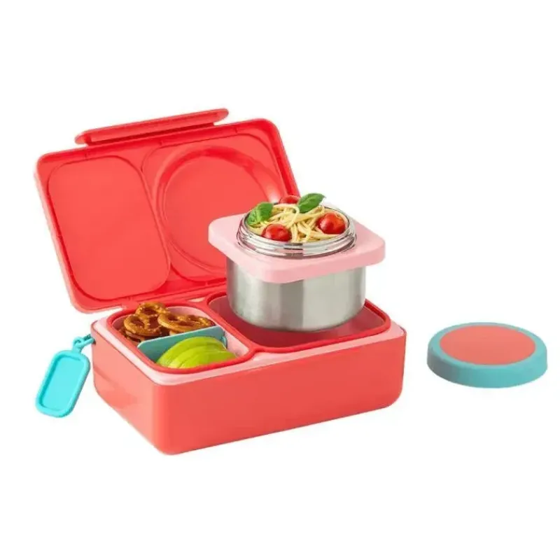 OmieBox Lunch Box|Dishes, Utensils & Food Containers*- Up Carton Bento Box, Cherry Pink