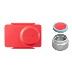 OmieBox Lunch Box|Dishes, Utensils & Food Containers*- Up Carton Bento Box, Cherry Pink