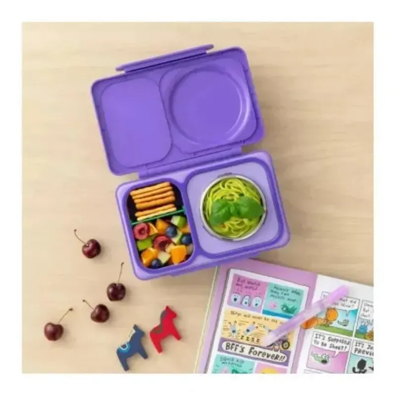 OmieBox Lunch Box|Dishes, Utensils & Food Containers*- Up Carton Bento Box, Cherry Pink