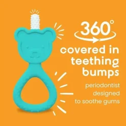 oogiebear Rattles & Teethers|Toys For 0-12 Months*- 360° Baby Teether, Seafoam