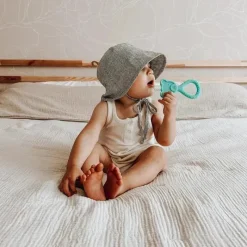 oogiebear Rattles & Teethers|Toys For 0-12 Months*- 360° Baby Teether, Seafoam