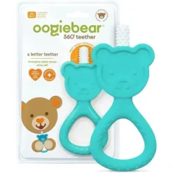 oogiebear Rattles & Teethers|Toys For 0-12 Months*- 360° Baby Teether, Seafoam