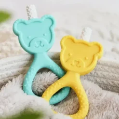oogiebear Rattles & Teethers|Toys For 0-12 Months*- 360° Baby Teether, Seafoam