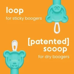 oogiebear Cleaning*- Baby Bear Pair Nasal Aspirator with Booger Picker and Ear Cleaner, Blue