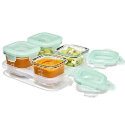 Oxo Food Storage*- Tot Glass Baby Blocks Food Storage Containers 4 Oz