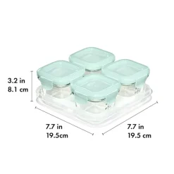 Oxo Food Storage*- Tot Glass Baby Blocks Food Storage Containers 4 Oz