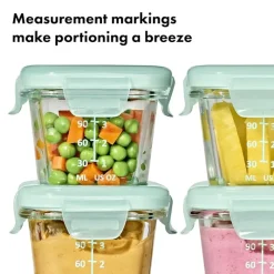 Oxo Food Storage*- Tot Glass Baby Blocks Food Storage Containers 4 Oz
