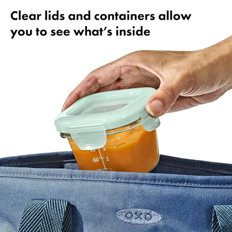 Oxo Food Storage*- Tot Glass Baby Blocks Food Storage Containers 4 Oz