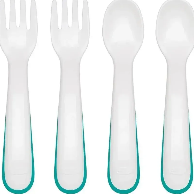 Oxo Utensils & Accessories|Dishes, Utensils & Food Containers*- 4Pk Tot Plastic Fork & Spoon Multipack, Teal