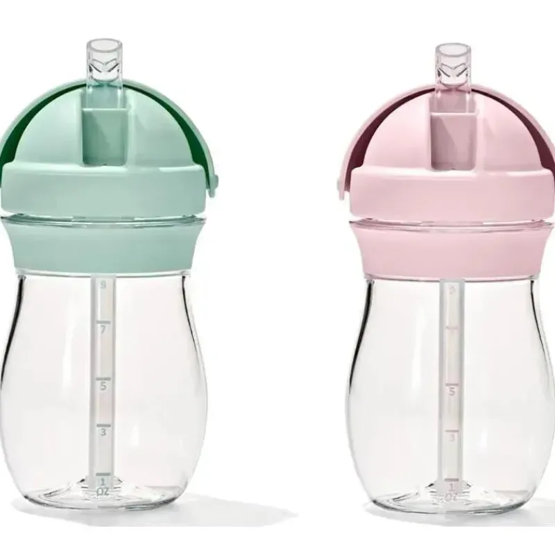 Oxo Straw, Sippy & Training Cups|Dishes, Utensils & Food Containers*- 2Pk Tot Transitions Straw Cup 9 Oz, Opal/Blossom