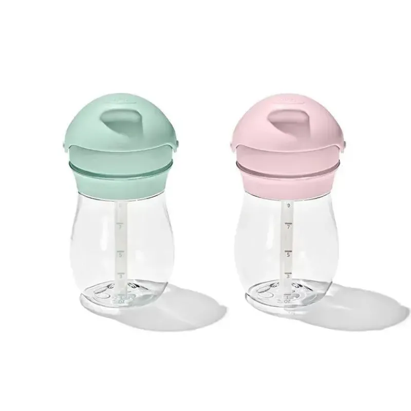 Oxo Straw, Sippy & Training Cups|Dishes, Utensils & Food Containers*- 2Pk Tot Transitions Straw Cup 9 Oz, Opal/Blossom