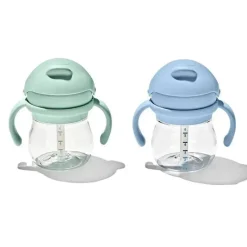 Oxo Straw, Sippy & Training Cups|Dishes, Utensils & Food Containers*- 2Pk Tot Transitions Straw Cup with Handles 6 Oz, Opal and Dusk