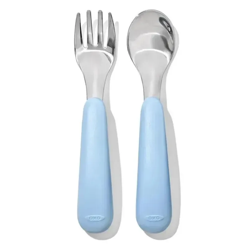 Oxo Utensils & Accessories|Dishes, Utensils & Food Containers*- Tot On-The-Go Fork and Spoon Set, Dusk
