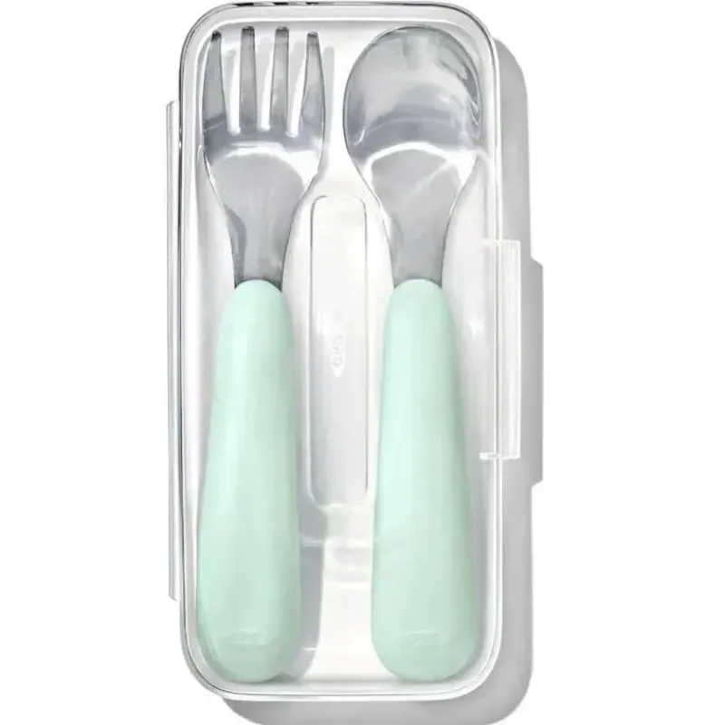 Oxo Utensils & Accessories|Dishes, Utensils & Food Containers*- Tot On-The-Go Fork and Spoon Set, Opal
