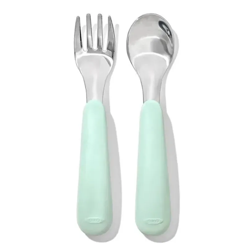 Oxo Utensils & Accessories|Dishes, Utensils & Food Containers*- Tot On-The-Go Fork and Spoon Set, Opal