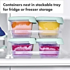 Oxo Food Storage*- Tot Silicone Baby Blocks Food Storage Container 4 Oz