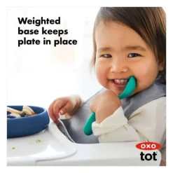 Oxo Plates & Bowls|Dishes, Utensils & Food Containers*- Tot Silicone Divided Dinner Plate, Navy