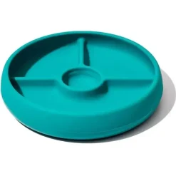Oxo Plates & Bowls|Dishes, Utensils & Food Containers*- Tot Silicone Divided Plate, Teal