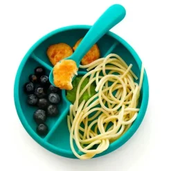 Oxo Plates & Bowls|Dishes, Utensils & Food Containers*- Tot Silicone Divided Plate, Teal