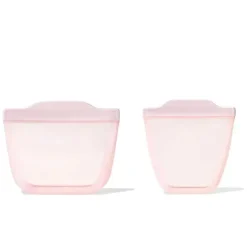 Oxo Food Jars & Snack Cups|Dishes, Utensils & Food Containers*- Tot Silicone Reusable Bags - 2 Piece Cup And Snack Set, Blossom
