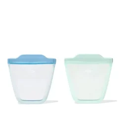 Oxo Food Jars & Snack Cups|Dishes, Utensils & Food Containers*- Tot Silicone Reusable Bags 2 Pc Stand Up Cup Set, Opal And Dusk