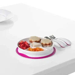 Oxo Suction Plates & Bowls|Dishes, Utensils & Food Containers*- Tot Stick & Stay Divided Plate, Pink