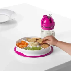 Oxo Suction Plates & Bowls|Dishes, Utensils & Food Containers*- Tot Stick & Stay Divided Plate, Pink